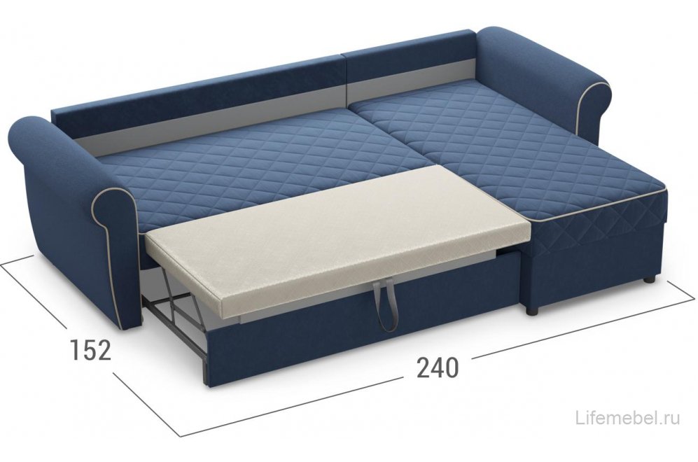 Диван угловой Moon Family 123 велюр синий Диван угловой Moon Family 123 велюр синий