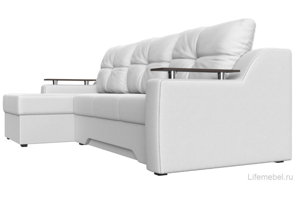 Диван угловой Сенатор экокожа белый левый Диван угловой Сенатор экокожа белый левый