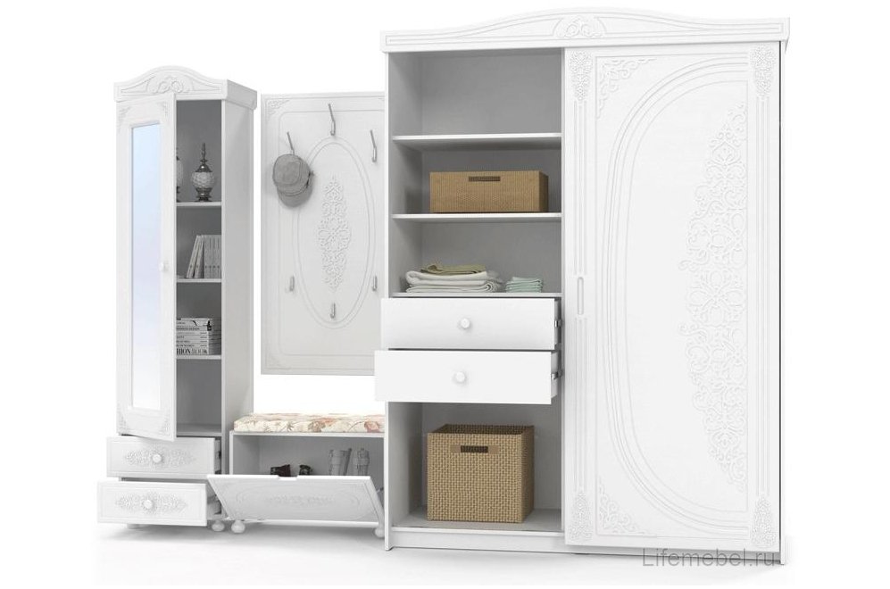 Шкаф-купе Ассоль АС-20 белое дерево