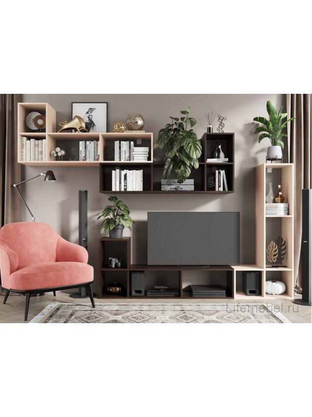 Полка Джеминг дуб молочный