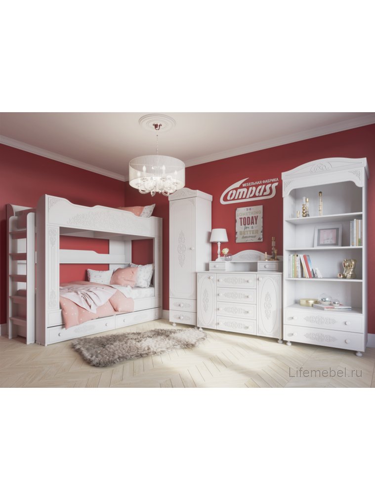 Стеллаж Ассоль АС-3 белое дерево Стеллаж Ассоль АС-3 белое дерево