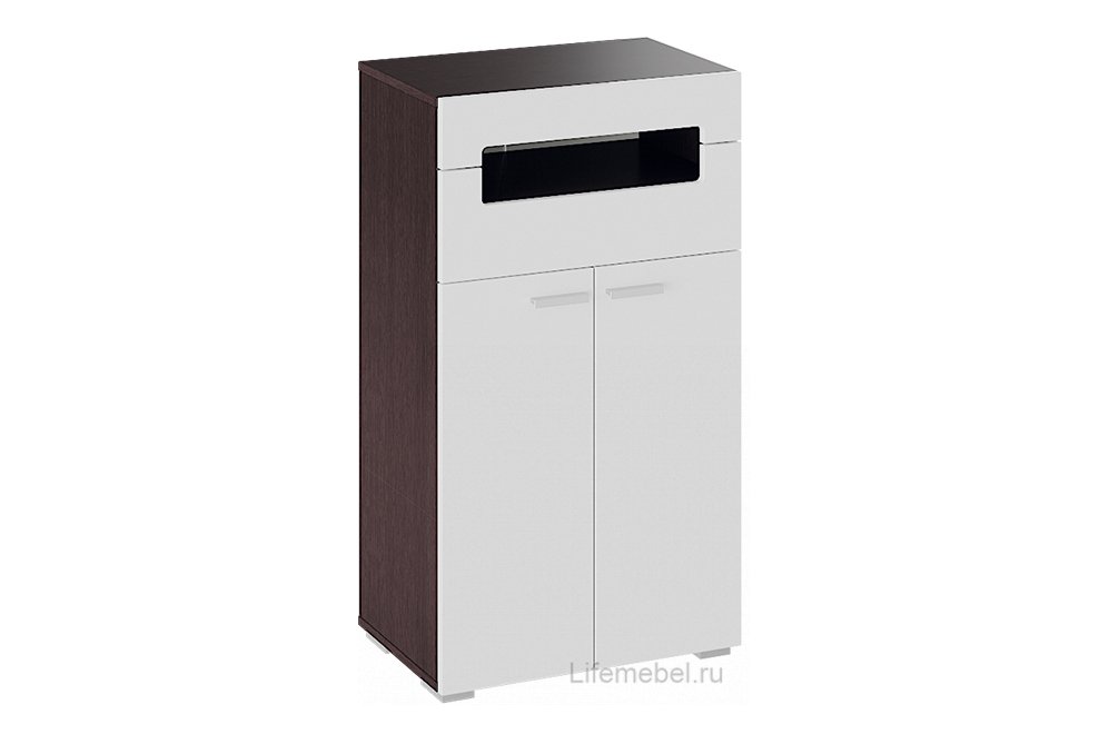 Модульная прихожая Фьюжн венге линум / белый глянец комплектация 2 Модульная прихожая Фьюжн венге линум / белый глянец комплектация 2