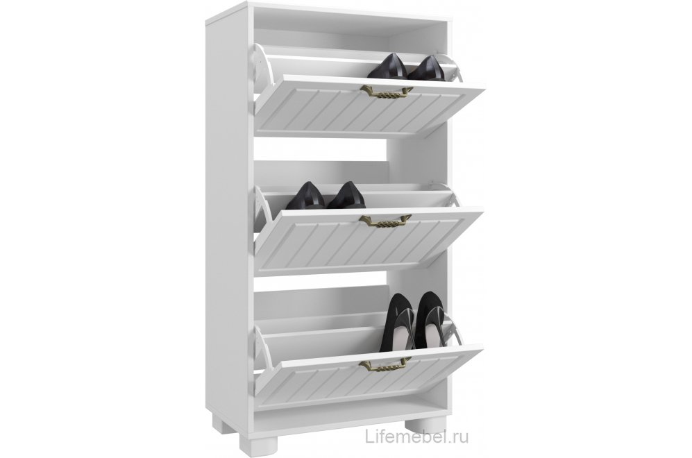 Обувница Монблан МБ-34К белое дерево Обувница Монблан МБ-34К белое дерево