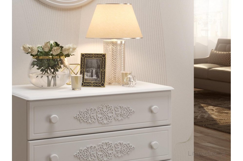 Комод Ассоль АС-5 белое дерево Комод Ассоль АС-5 белое дерево