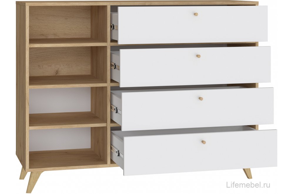 Комод Ирма ИР-12 дуб крафт / белый структурный Комод Ирма ИР-12 дуб крафт / белый структурный