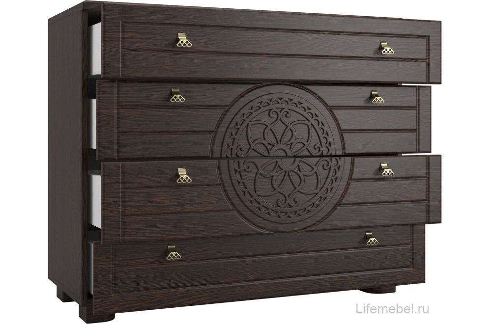 Комод Монблан МБ-37К венге / орех шоколадный Комод Монблан МБ-37К венге / орех шоколадный