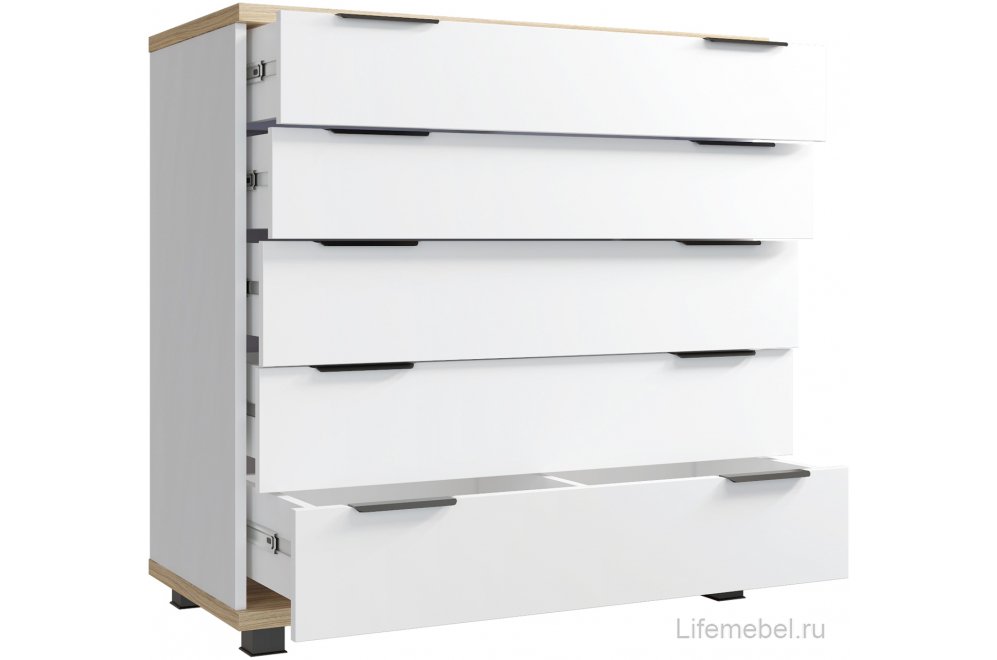 Комод Скайлайт СЛ-11К блэквуд ячменный / белый / меренга Комод Скайлайт СЛ-11К блэквуд ячменный / белый / меренга