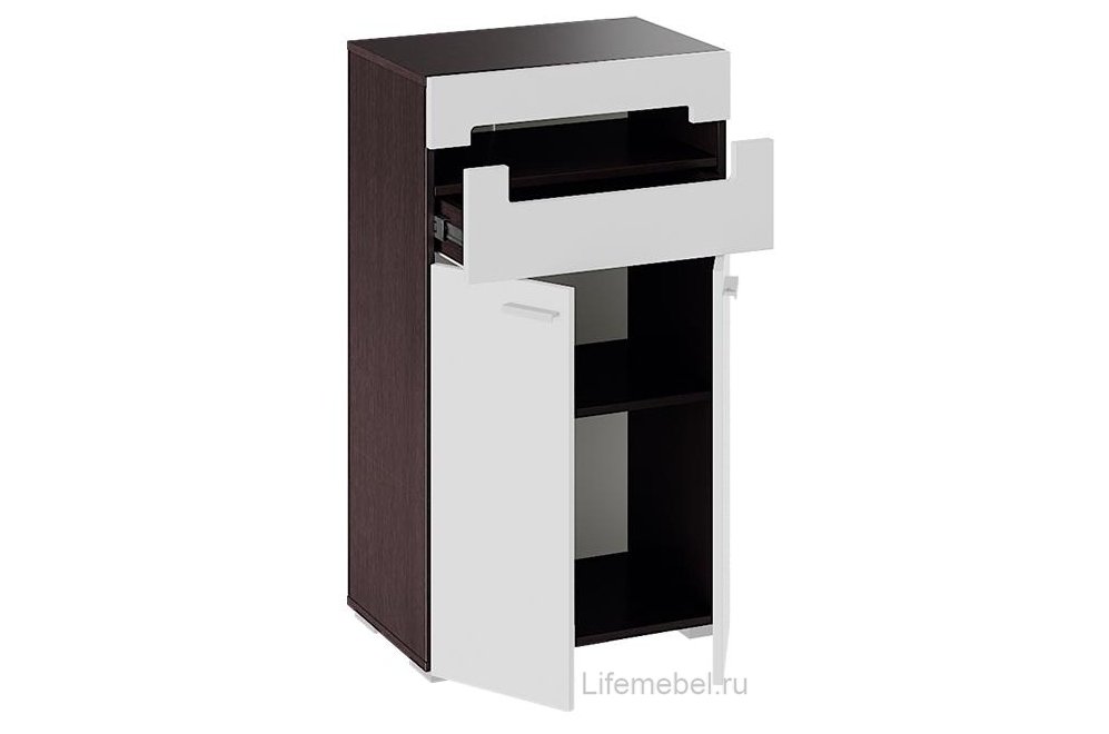 Комод Фьюжн венге линум / белый глянец Комод Фьюжн венге линум / белый глянец