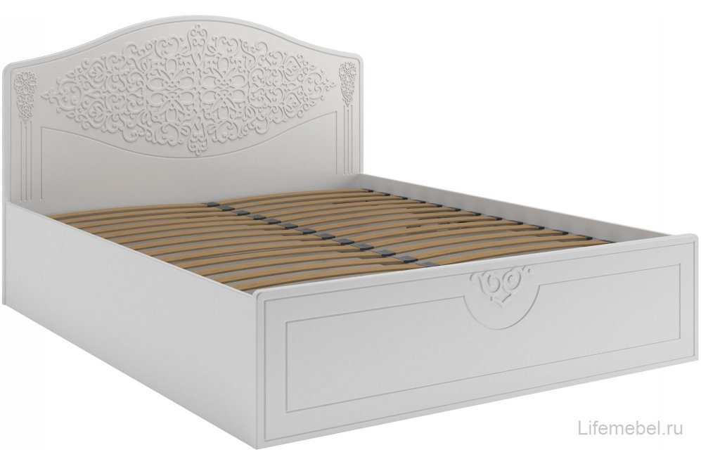 Двуспальная кровать Ассоль АС-30 160х200 с ПМ белое дерево Двуспальная кровать Ассоль АС-30 160х200 с ПМ белое дерево