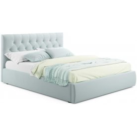 Двуспальная кровать Verona 160х200 велюр мята пастель