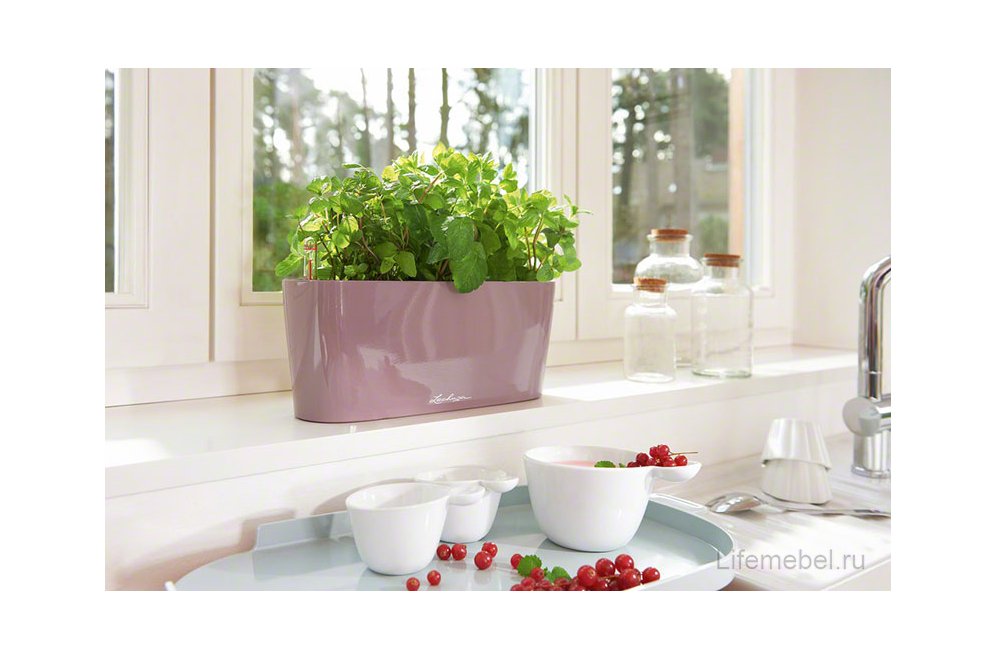 Кашпо Lechuza 15460 DELTA 10 белый блестящий