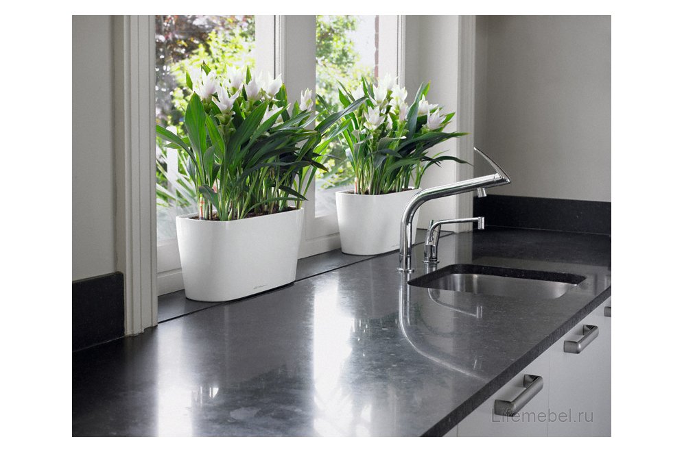 Кашпо Lechuza 15563 DELTA 20 Антрацитовый металлик