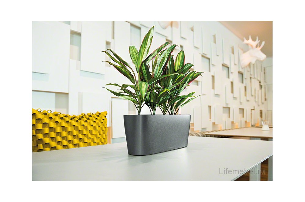 Кашпо Lechuza 15563 DELTA 20 Антрацитовый металлик