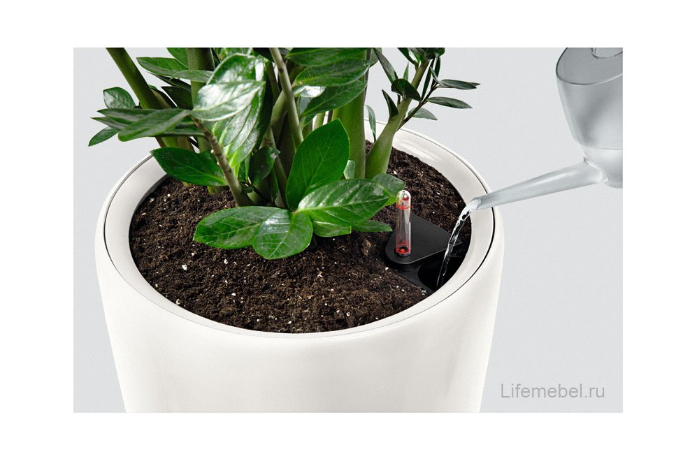 Кашпо Lechuza 15749 RONDO 40 Черный блестящий