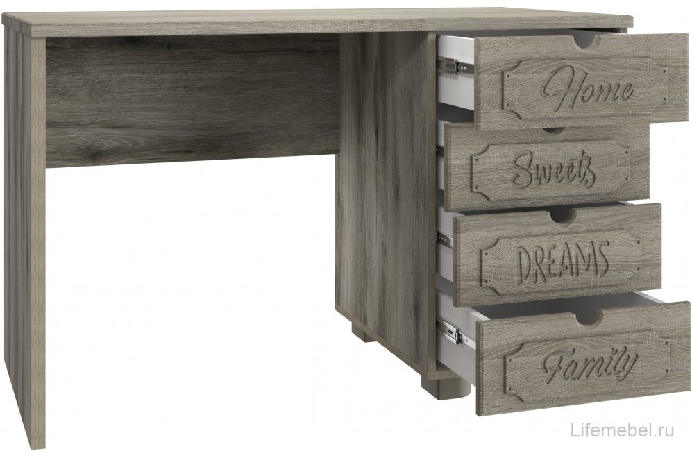 Письменный стол ДримСтар ДС-3 дуб эвок / дуб сонома темный Письменный стол ДримСтар ДС-3 дуб эвок / дуб сонома темный