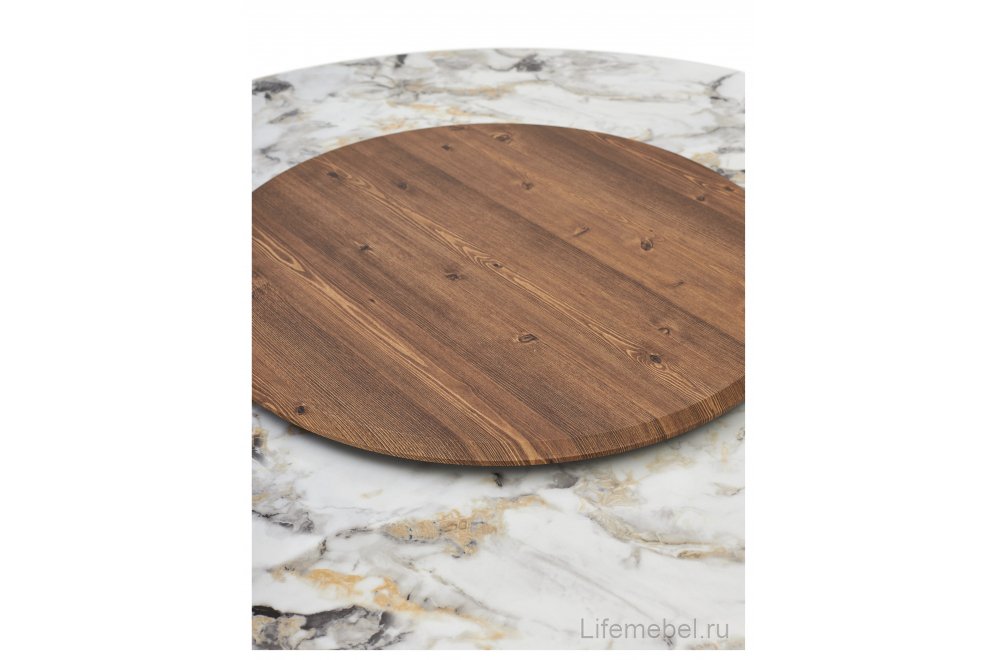 Керамический стол Колизей d140 arctic ocean белый мрамор керамика / черный Керамический стол Колизей d140 arctic ocean белый мрамор керамика / черный