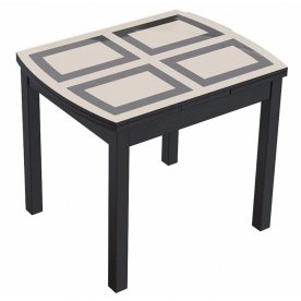 Обеденный  стол со стеклом Тенор Т3 С-433 венге / дуб миланский стекло с рисунком