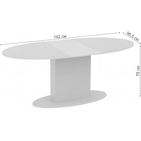 Стол обеденный раздвижной Марсель СМ(Б)-102.01.12(2) белый
