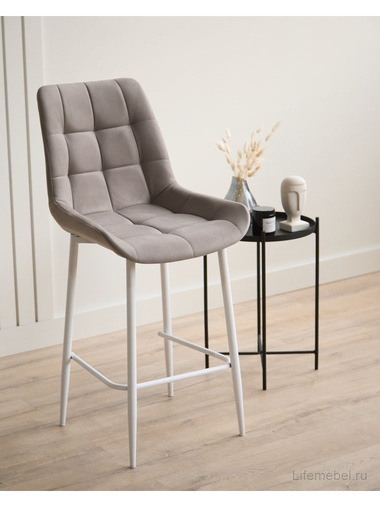 Полубарный стул Челси латте (zd 290) / белый Полубарный стул Челси латте (zd 290) / белый