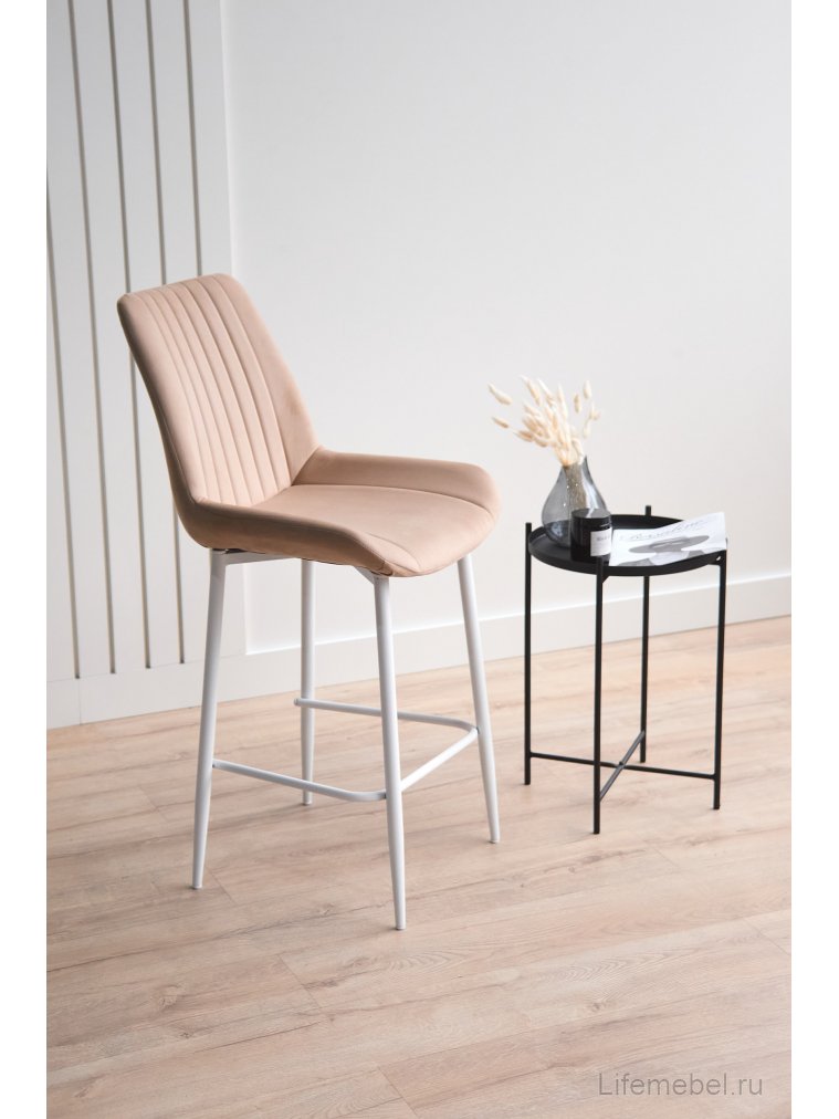 Полубарный стул Седа бежевый (zd 210) / белый Полубарный стул Седа бежевый (zd 210) / белый