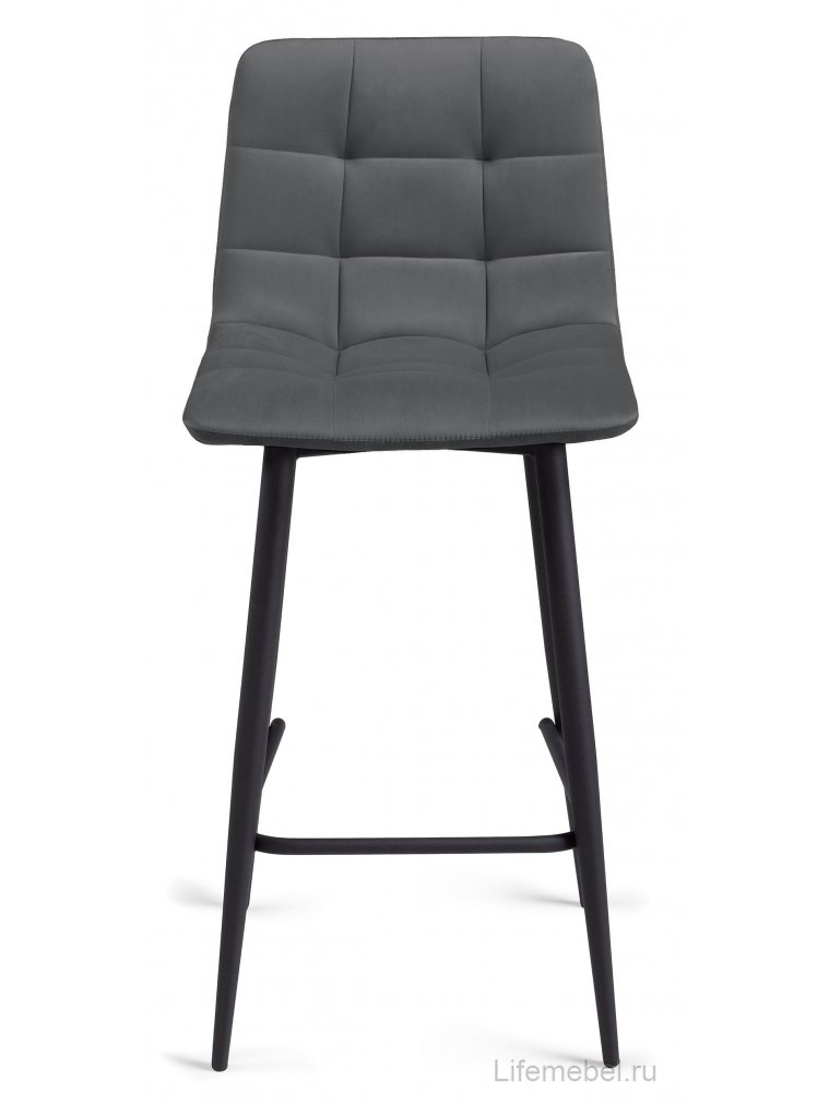 Полубарный стул Симпл темно-серый / черный Полубарный стул Симпл темно-серый / черный