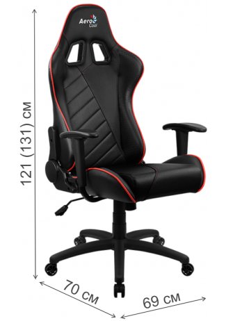 Компьютерное кресло Aerocool AC110 Air black / red Компьютерное кресло Aerocool AC110 Air black / red