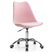 розовый пластик / белая экокожа