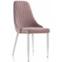 Стул на металлокаркасе Kora white / light purple светло-фиолетовый велюр / белый