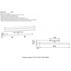 Магнитный трековый светильник CLT 0.33 004 13W WH 4000K