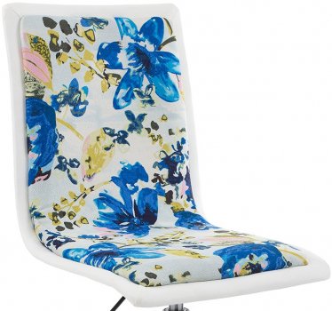 Компьютерное кресло Mis white / flowers fabric