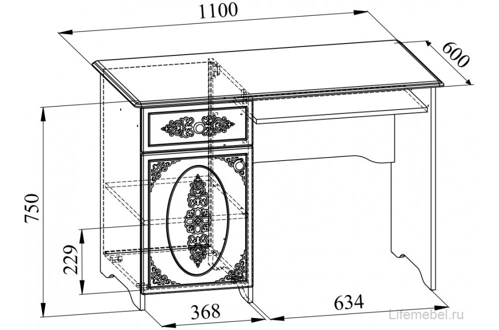 Комплект детской мебели Ассоль АС-054 белое дерево (К)