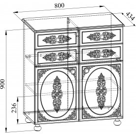 Комплект детской мебели Ассоль комплектация 6