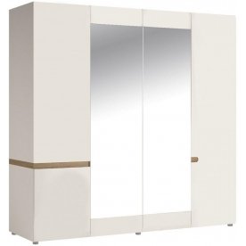 Шкаф Linate 4D/TYP 23A белый / сонома трюфель