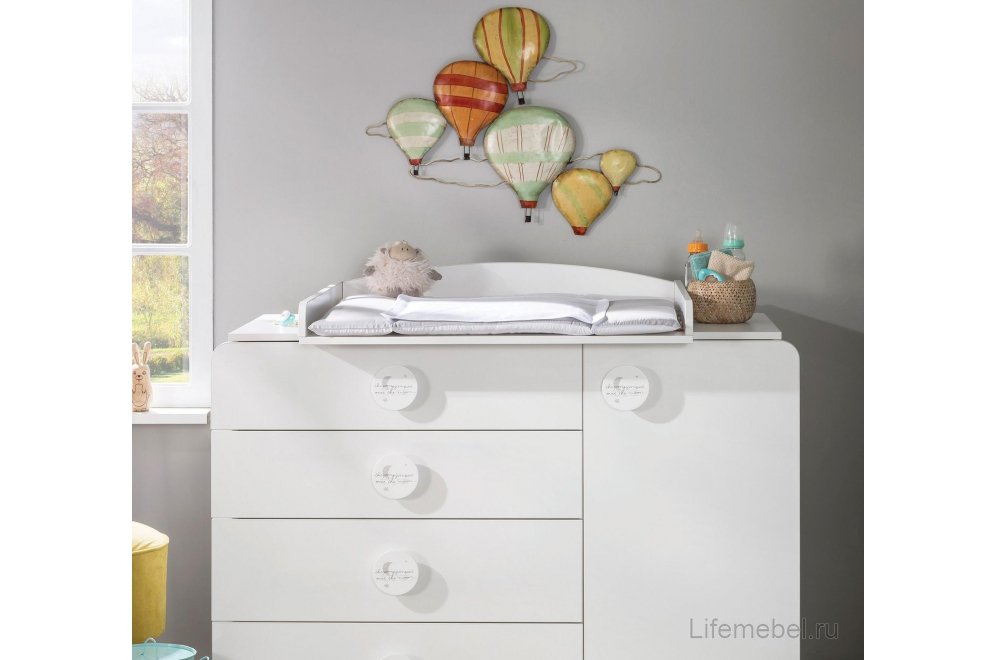 Комод детский Baby Cotton L белый