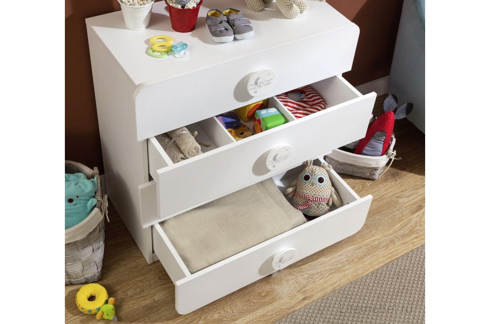 Комод детский Baby Cotton M белый