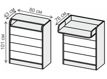 Комод Бриз 800 Волна