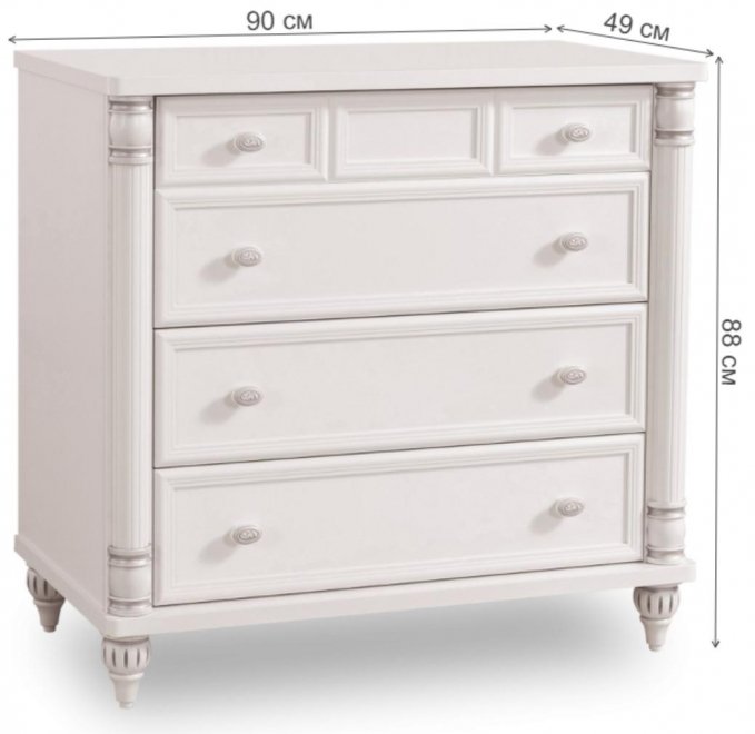 Комод детский Romantic белый