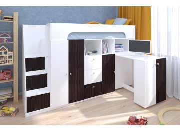 Детская кровать Астра 11 белый / венге