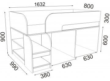 Кровать-чердак Астра 9 5