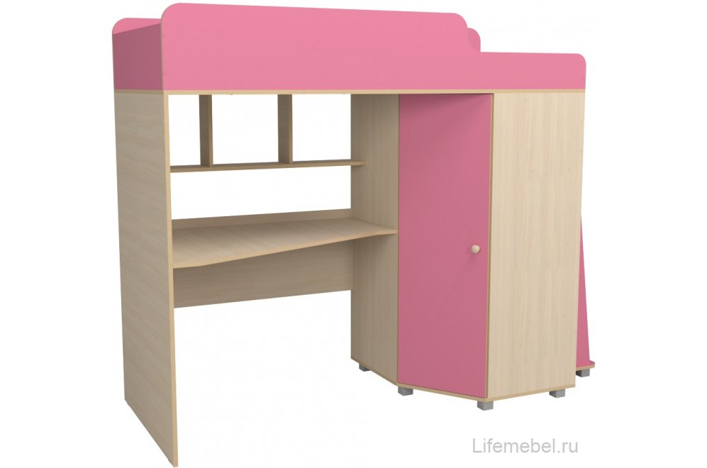 Кровать-чердак Капризун 5 Р440 розовая