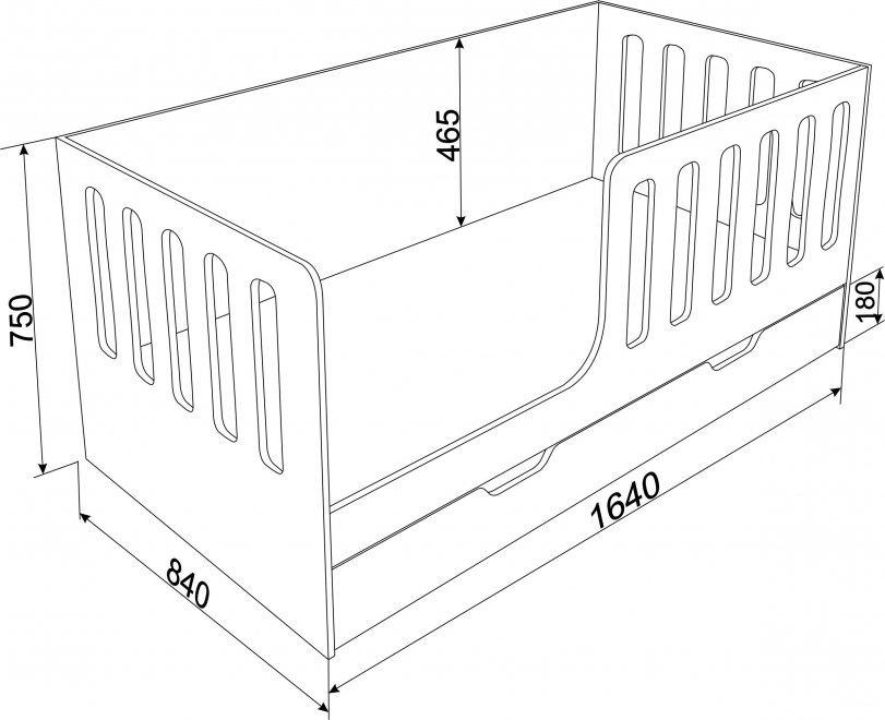 Кровать Астра 12 с ящиком белый / венге