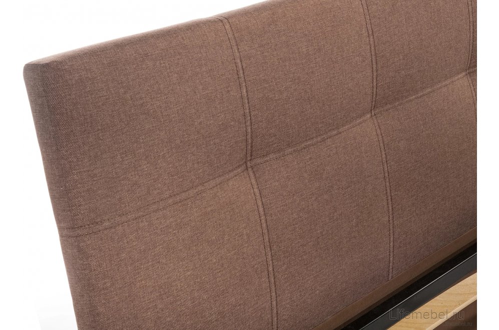 Полутораспальная кровать Афродита 120х200 рогожка коричневая