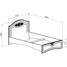 Полутораспальная кровать Ассоль АС-111К