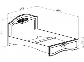 Полутораспальная кровать Ассоль плюс АС-112K