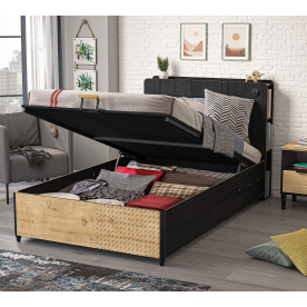 Полутораспальная кровать Black