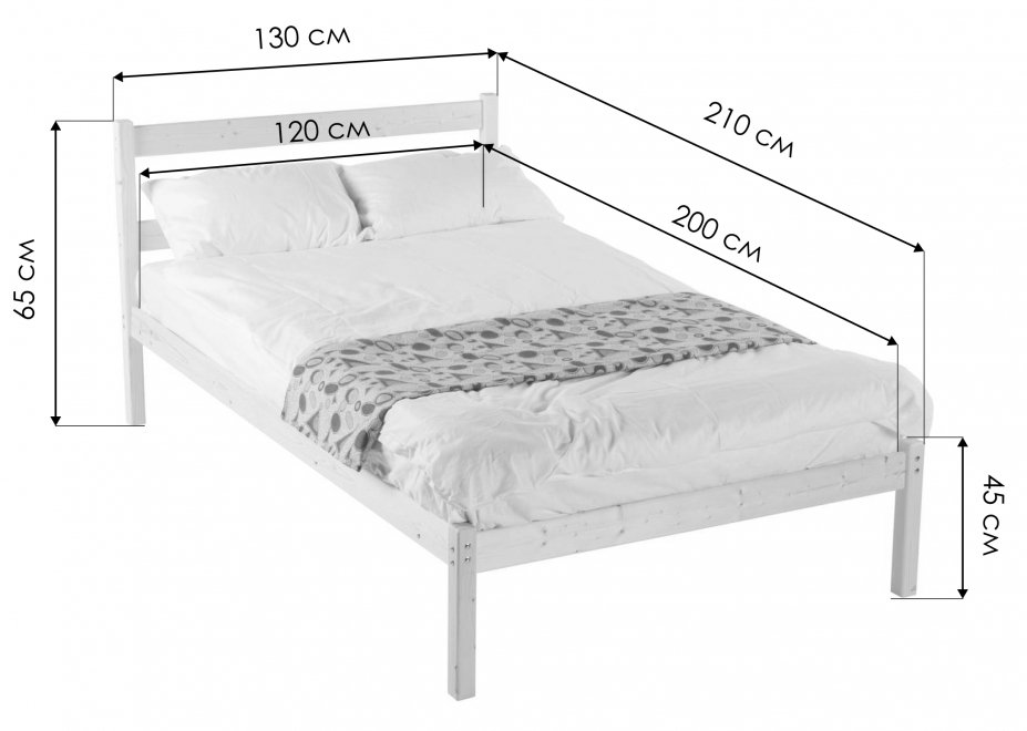 Полутораспальная кровать Ирвин 120х200
