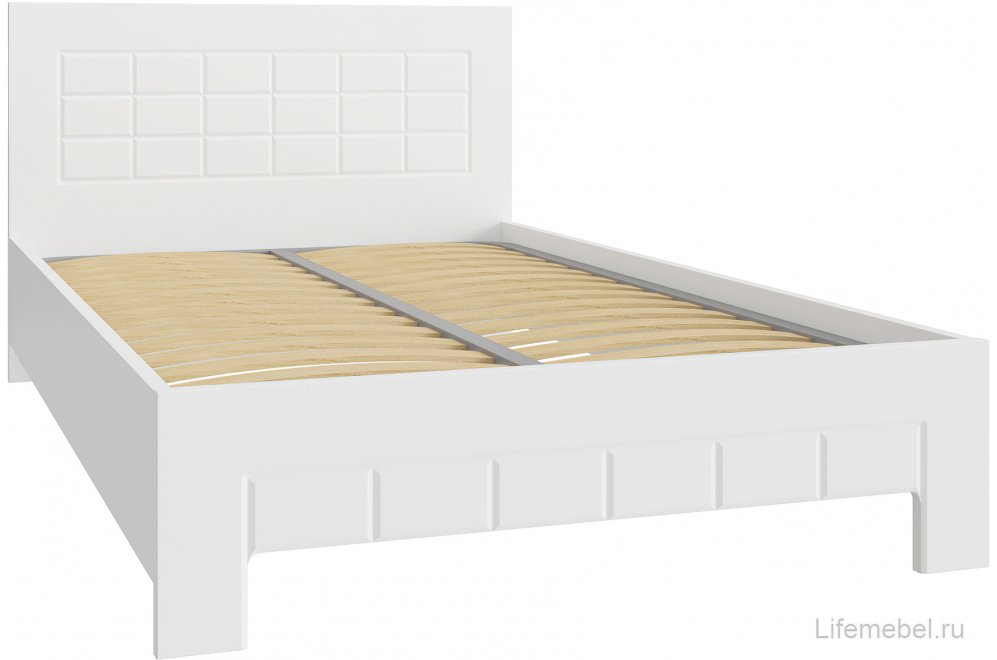 Полутораспальная кровать Изабель ИЗ-710K 120х200 белое дерево
