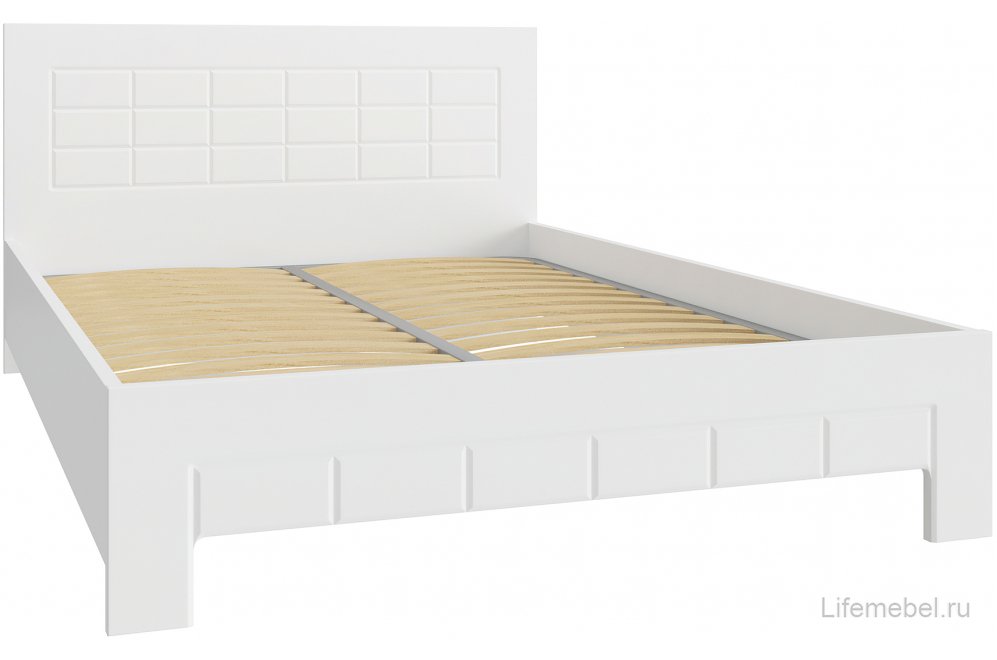 Полутораспальная кровать Изабель ИЗ-711K 140х200 белое дерево