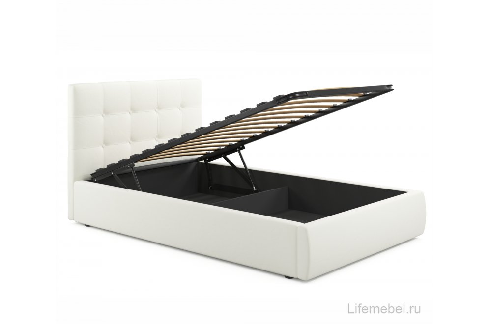 Полутораспальная кровать Selesta 120х200 с ПМ бежевый велюр