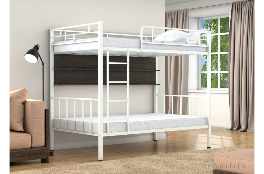 Двухъярусная кровать Валенсия 120 белый / венге